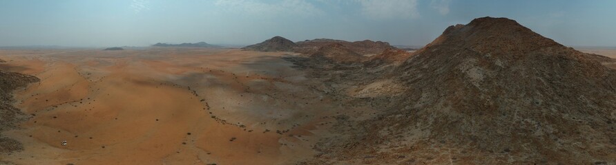 Aerial view of Naukluft desert in Namibia, Africa