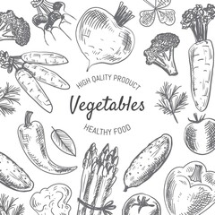 Hand Drawn Vegetables Background