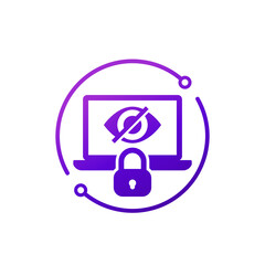 Parental control vector icon with lock