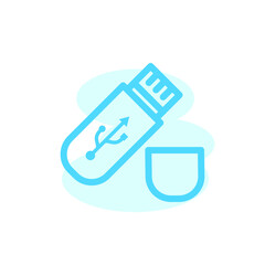 Vector illustration, flash disk icon design template