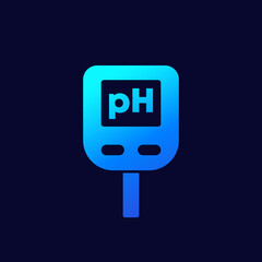 ph meter icon on dark