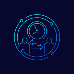 interaction time line vector icon