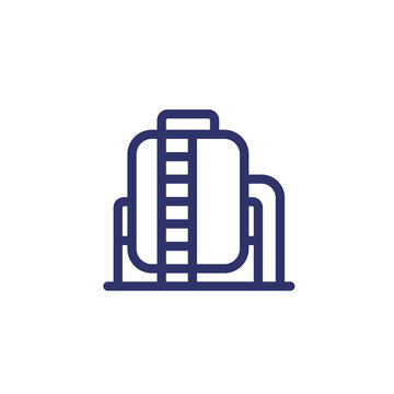 Tank, Industrial Storage Line Icon