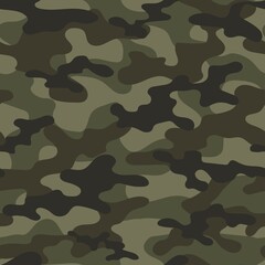 Fototapeta premium Camouflage seamless pattern.Military camo.Printgreen Vector