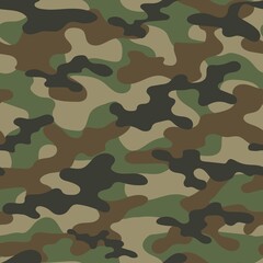 Fototapeta premium Camouflage seamless pattern.Military camo.Print Vector green