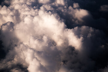 Textures clouds view from a plane