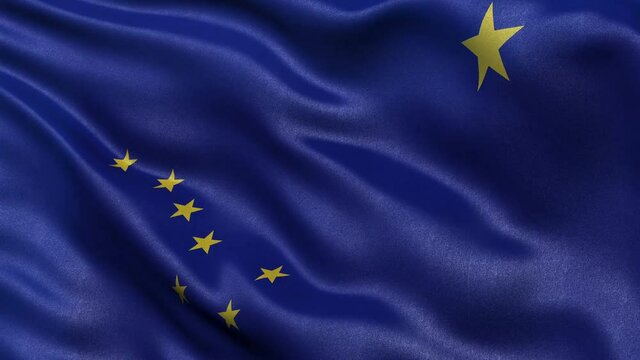 Alaska State Flag Seamless Loop