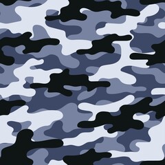 blue vector camouflage pattern for army. camouflage military pattern