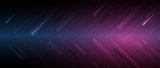 Quantum processing. Deep learning artificial intelligence. Future new technology  for business or science presentation