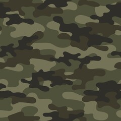 military camouflage print seamless vector pattern. green background .modern.