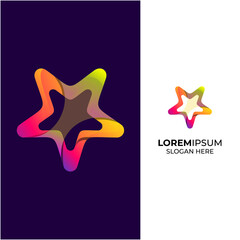 Obraz premium Star Round awesome Color Logo Template simple and colorful is perfect for your business symbol