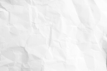 Empty space of wrinkled white paper, Abstract white background. Clear light.
