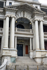 The old customs building in Shamian, Guangzhou, China. Translation: Guangdong Customs