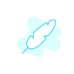 Vector illustration, feather icon design template