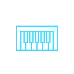 Vector illustration, keyboard ( synthesizer ) icon design template