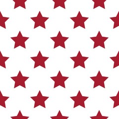 red stars on a white background. vector seamless illustration. print on print or clothes