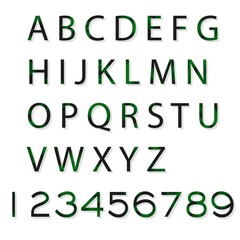 vector font. poured out the tropics