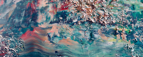 Colorful abstract background wallpaper. Modern motif visual art. Mixtures of oil paint. Trendy hand...