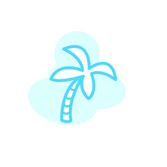Vector illustration, palm icon design template