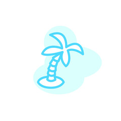 Vector illustration, palm icon design template