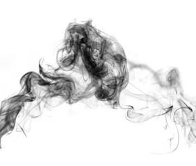 Smoke on a white background.