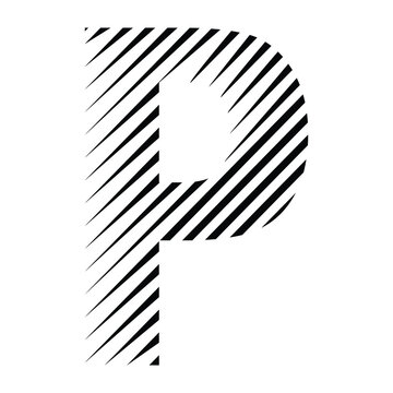 letter P logo vector art. p logo vector line art.