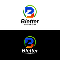 Letter B circle gradient logo design simple and colorful is perfect for your business symbol