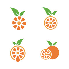 Orange logo design simple and colorful is perfect for your business symbol