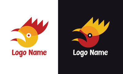 Rooster vector logo design template for business.