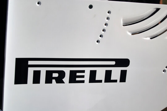 01-07-2021, Modena - Italy. Pirelli logo during Motor Valley Exibition 2021.