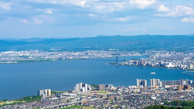 滋賀県　琵琶湖　タイムラプス　初夏6月