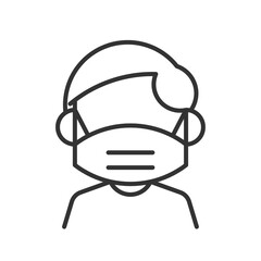 Logo icon of a man wearing a mask