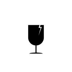 
industrial product sign is easy to break icon symbol vector