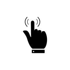 Obraz premium hand pointing target icon vector symbol