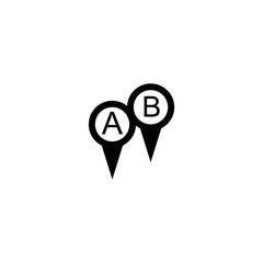 map and navigation icon vector