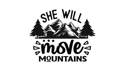 new mountains T-shirt design Template