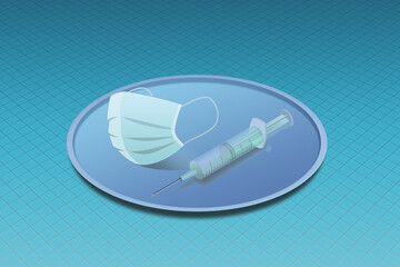mask and syringe
