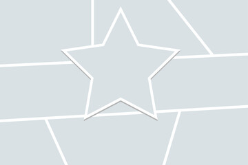 Abstract mood board template for presentation design, collage of seamless pattern. Geometric photo album background. Inspiration backdrop mockup. Moodboard blank. Children theme. Vector.