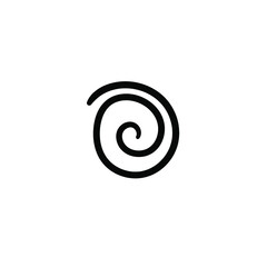 Hand drawn spiral. Simple vector icon