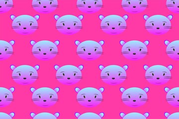 cute cat seamless pattern graphic vector for fabric, kids clothes, greeting card,  gift package and wallpaper