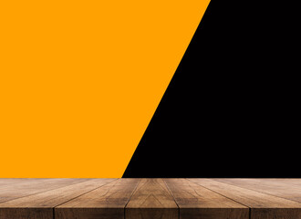 3D rendering, wooden top table on isolate natural and color background 