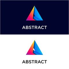 Abstract Triangle Gradient Logo Template simple and colorful is perfect for your business symbol