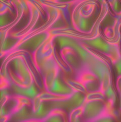 Obraz premium 3D illustration of holographic foil. Iridescent abstract background.