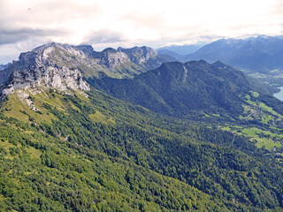 Mountains by Lake Annecy in the French Alps