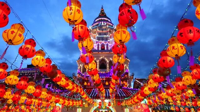 Kek Lok Si Temple Chinese New Year Penang Malaysia