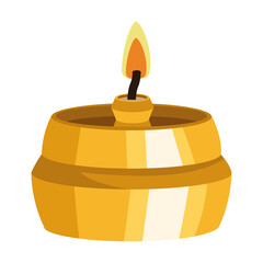 candle in chandelier golden