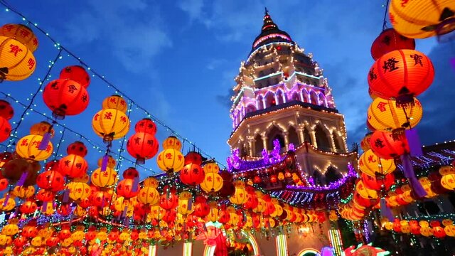 Kek Lok Si Temple Chinese New Year Penang Malaysia