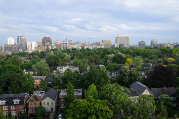 TORONTO - June 8, 2014:  Toronto cityscape panorama in summer time. Ontario, Canada