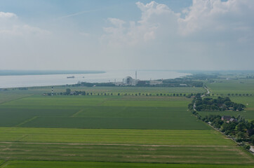 Fototapeta na wymiar Stilllegung und Abbau des Kernkraftwerks Brokdorf in Schleswig-Holstein