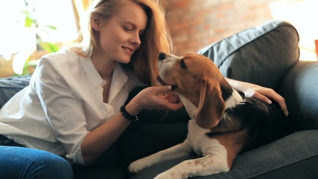 Girl with a dog
